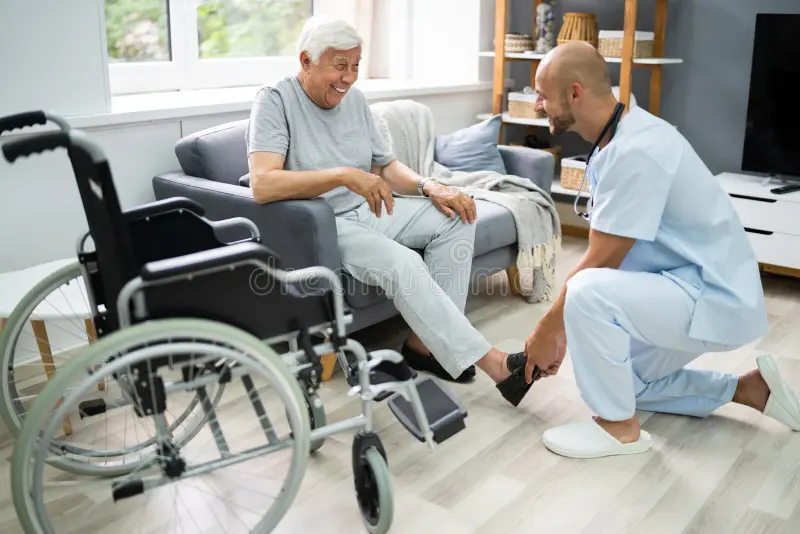 Senior receiving care in a long-term facility - Facility Care included in Home Care Services in Canada